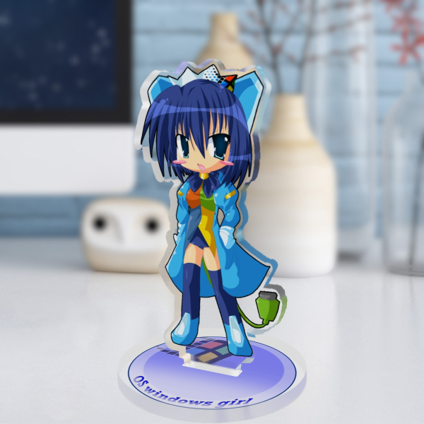 2k tan Windows OS girl acrylic standee