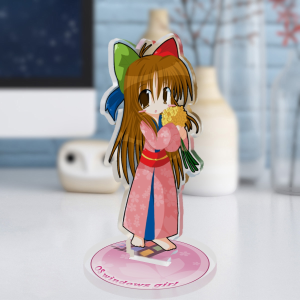 95 tan Windows OS girl acrylic standee