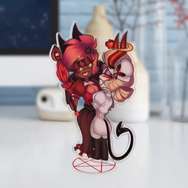 Fem Lucifer and Alastor Acrylic Standee