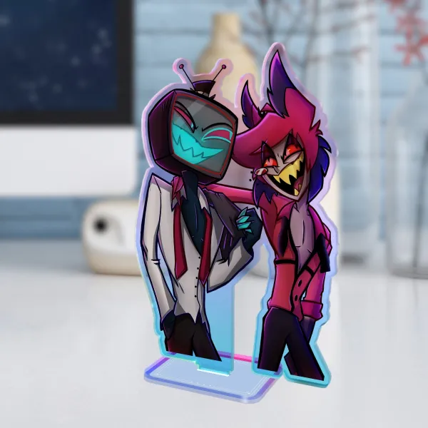 Alastor & Vox "Neon Lights" acrylic standee