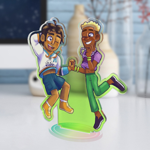 TDI 2023 Raj and Bowie Clear Acrylic Standees