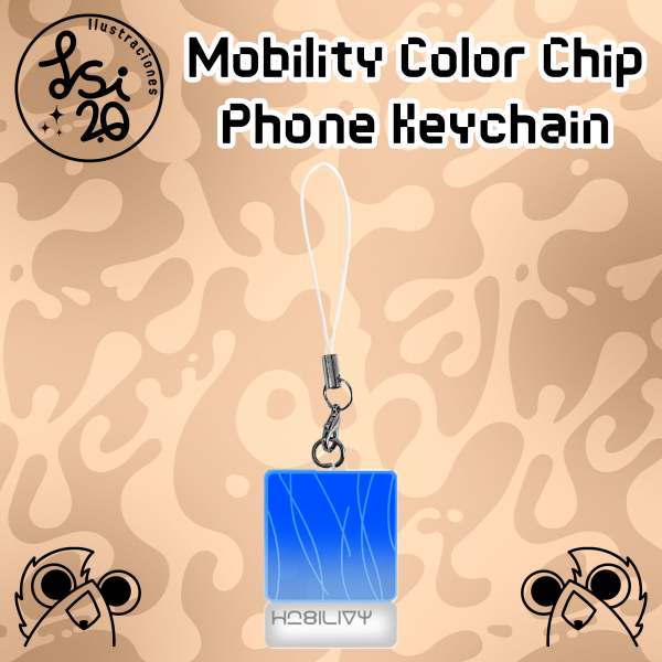 Mobility Color Chip Phone Keychain