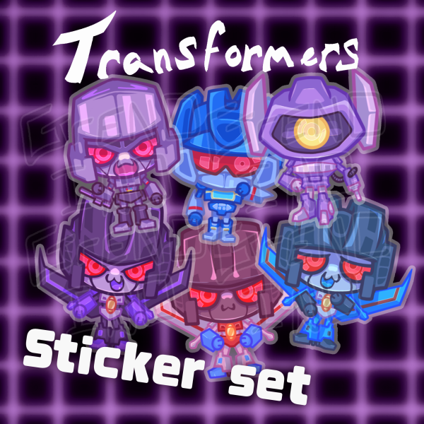 Transformers - decepticons - sticker set
