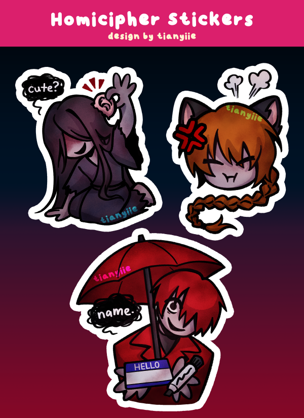 Homicipher Sticker Set
