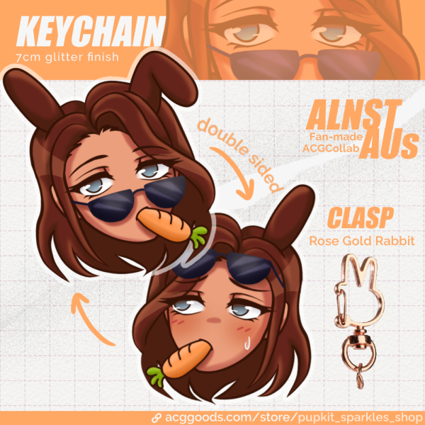 Bunny Hyuna - Alien Stage AU Collab - Glitter Keychain