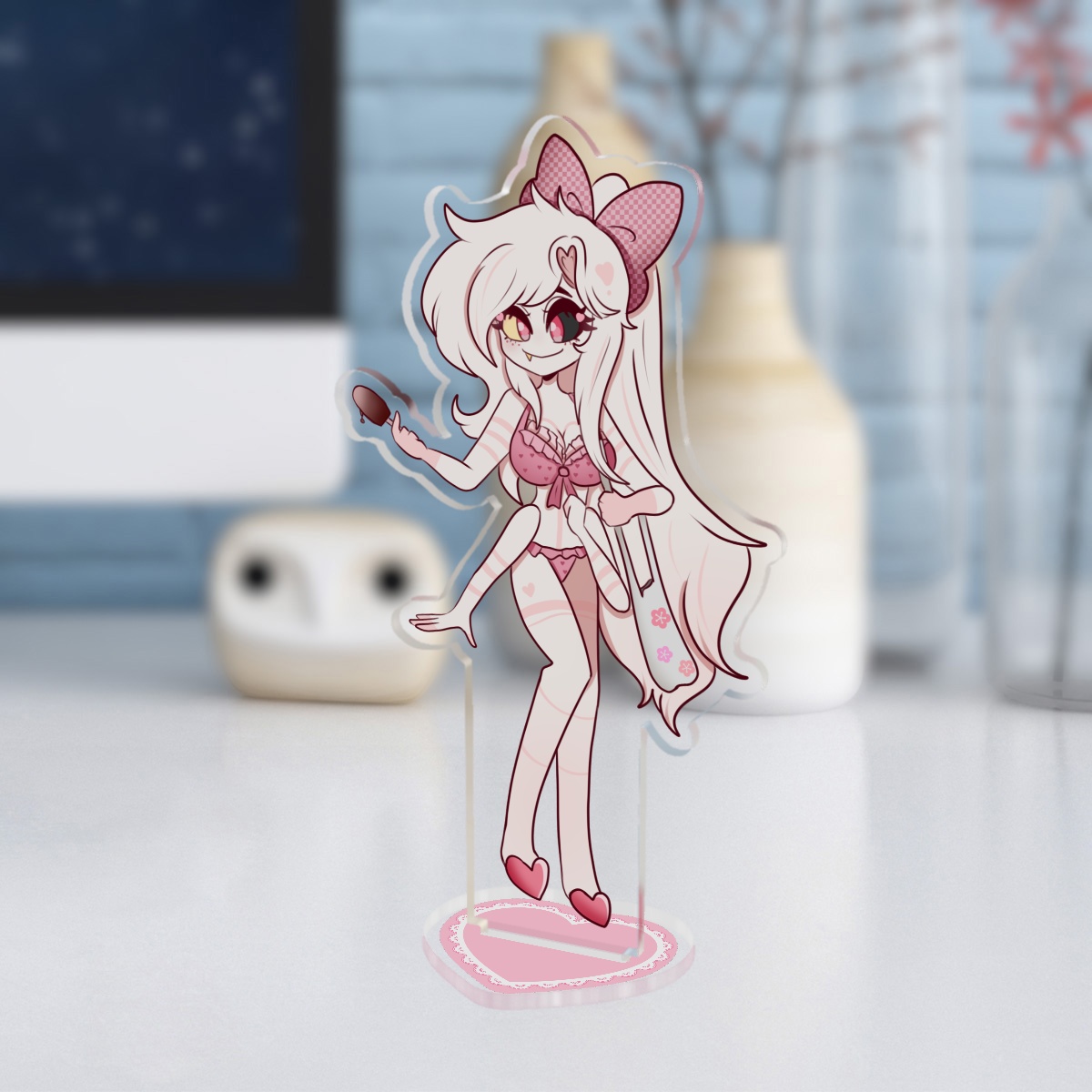 Huskerdust sapphic summer set | Angel Dust | acrylic standee - 15cm