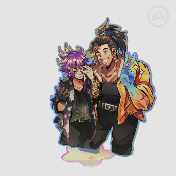Team up! Banzoin Hakka & Josuiji Shinri Rainbow Acrylic Standees