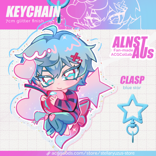 Cherry Till Glitter Keychain - ALNST AUs
