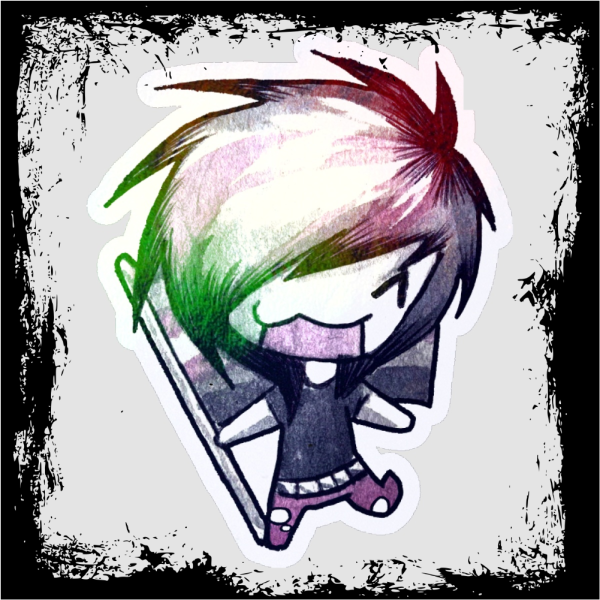 Demigirl Flag Holo Die Cut Stickers