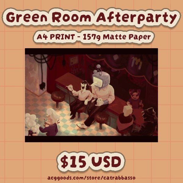 Green Room Afterparty (Spamtenna) - A4 Print