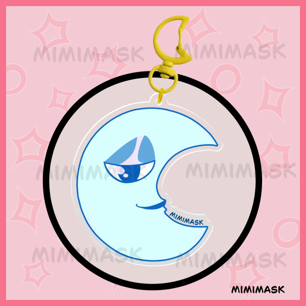 Moon Clear Acrylic Keychains