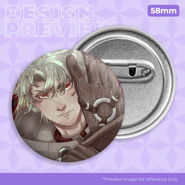 Rudo Surebrec art print button badge