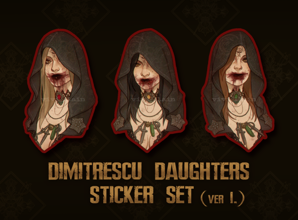 dimitrescu daughters sticker set (ver. 1)