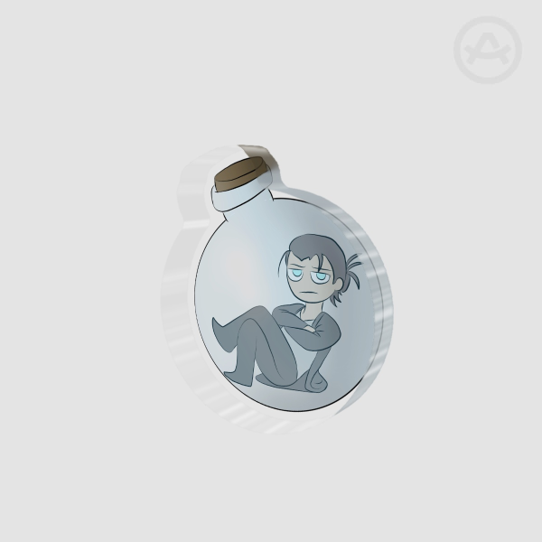Eren in a jar Thicc Acrylic :)