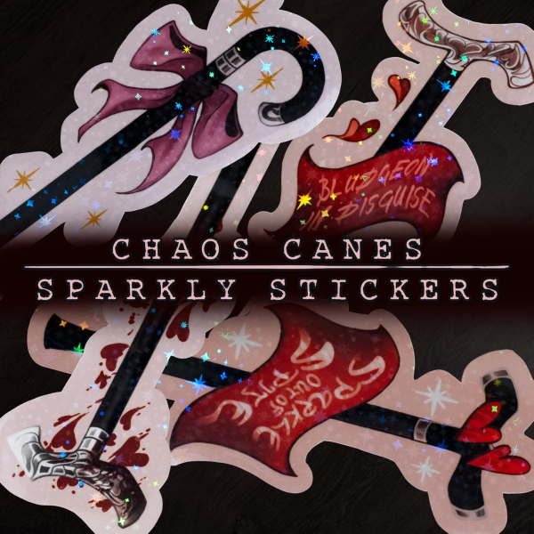 Chaos Canes Set ✦ Holographic stickers