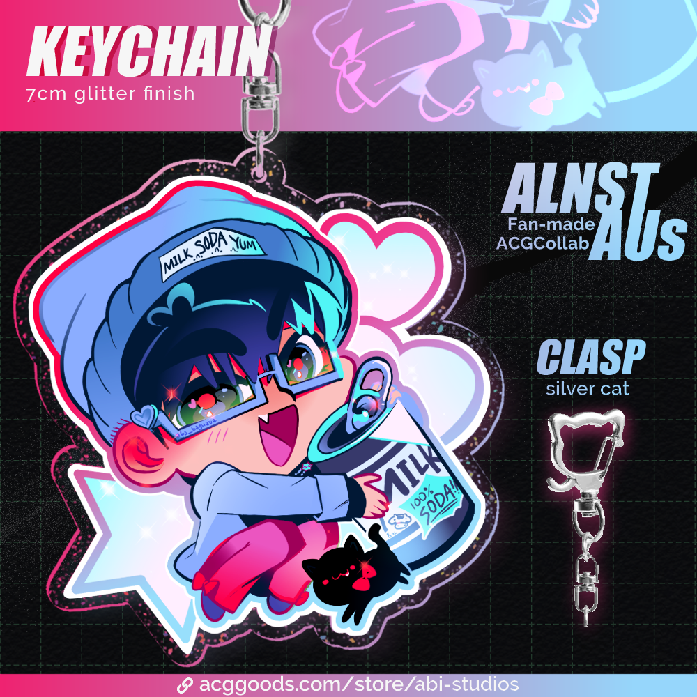 MilkSoda Ivan Glitter Keychain