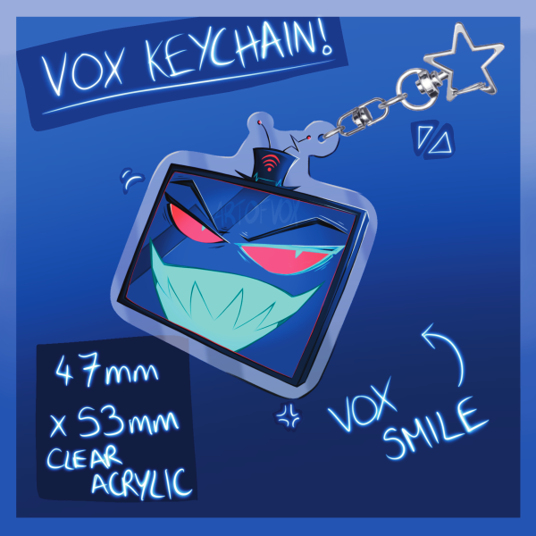 Vox Smile Hazbin Hotel Acrylic Keychain
