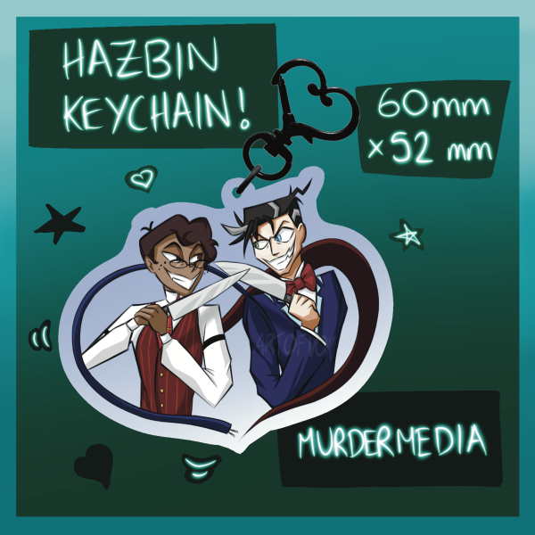 Alastor x Vincent Murdermedia Acrylic Keychain