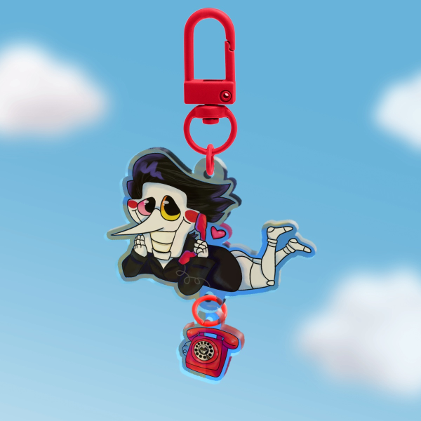 Spamton phone Connection Acrylic Keychains