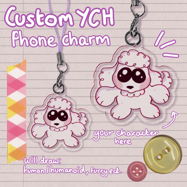Big Eyed Creature - Custom YCH Phone Charm [COMMISSION]