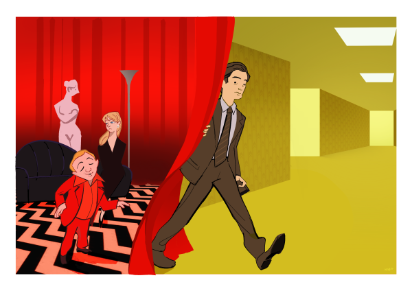 Twin peaks x Backrooms Poster