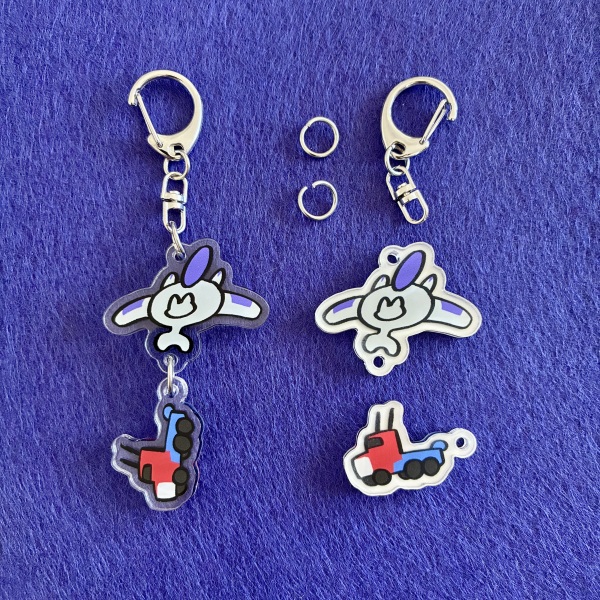 Megatron/Optimus Prime Megop TFP Connection Acrylic Keychains