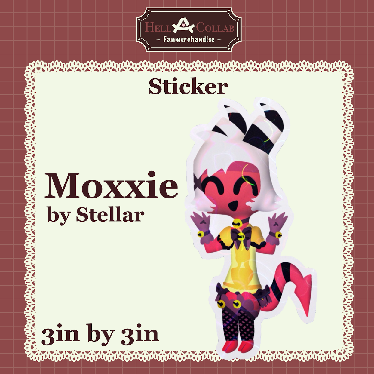 Hellacollab Maid Collab: Moxxie Die Cut Sticker
