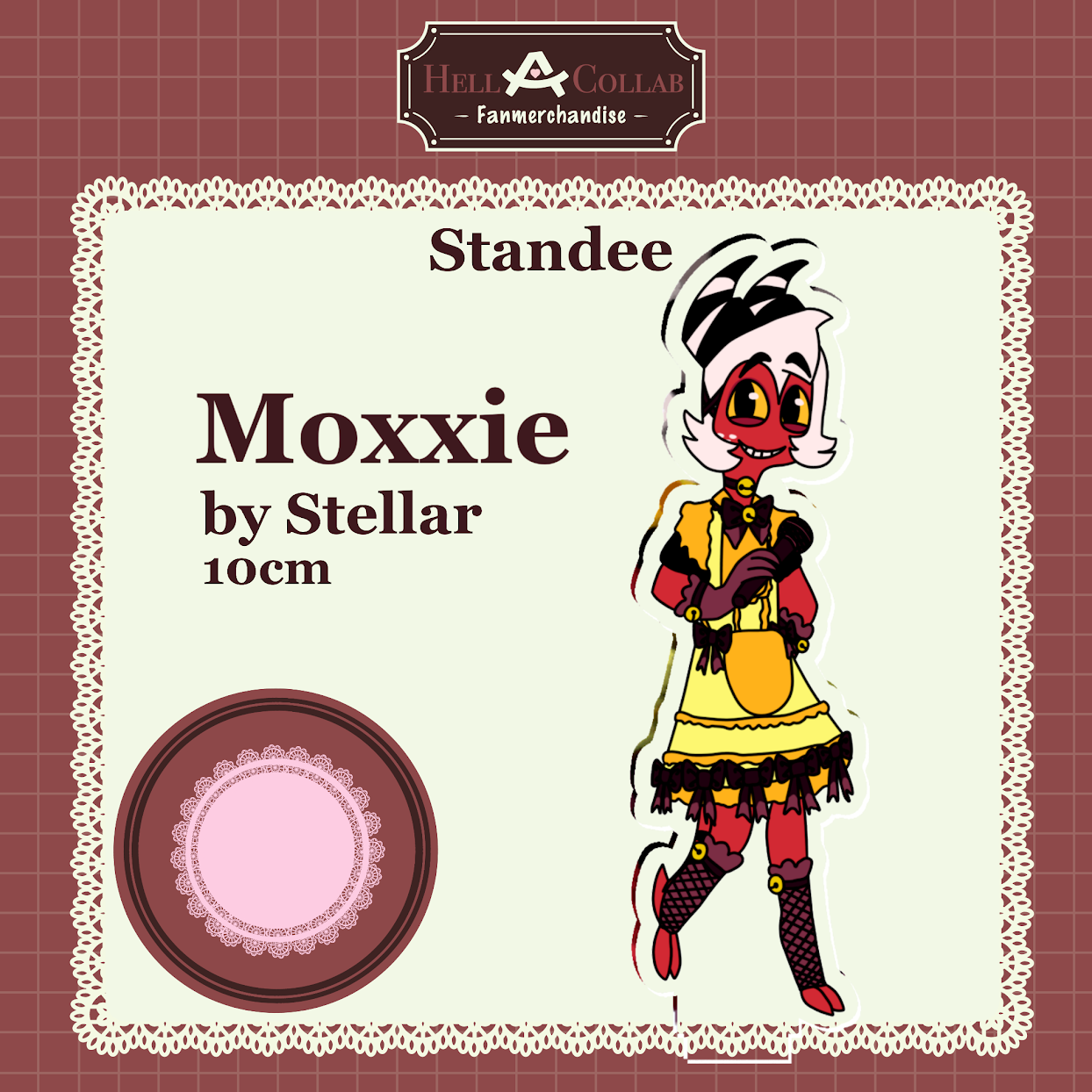 Hellacollab Maid Collab: Moxxie Clear Acrylic Standee