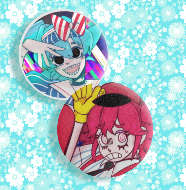 Mesmerizer Plush Badge Set