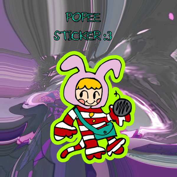 Popee the Performer sticker