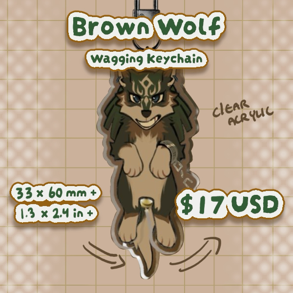 Wolf Tail-wagging Pendant