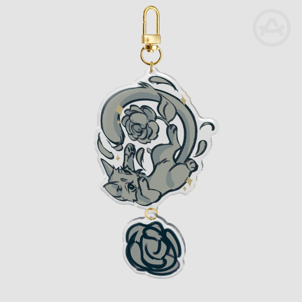 YCH Flower Cat keychain
