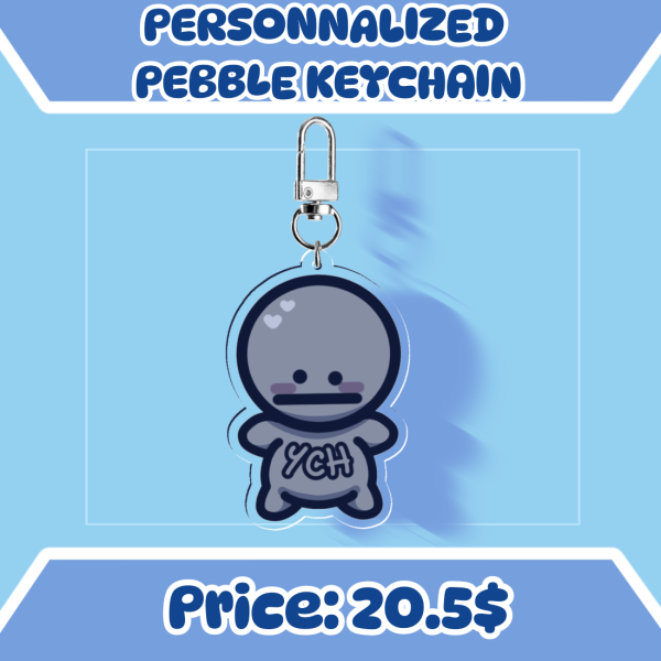 Personnalized Pebble Keychain