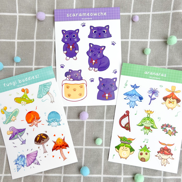 Genshin Sticker Sheets Set