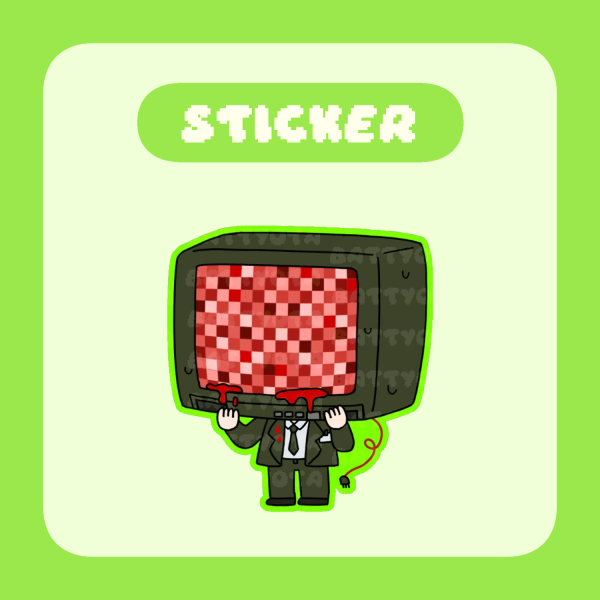 [Die cut sticker] Yuppie Psycho - Tiki Taka