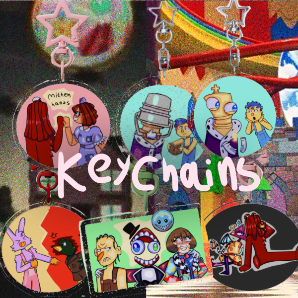Dont hug the digital circus keychains
