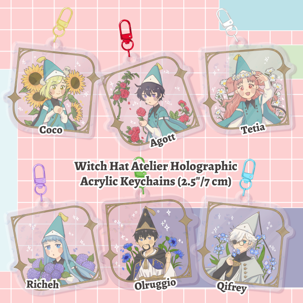 Witch Hat Atelier Floral Keychains