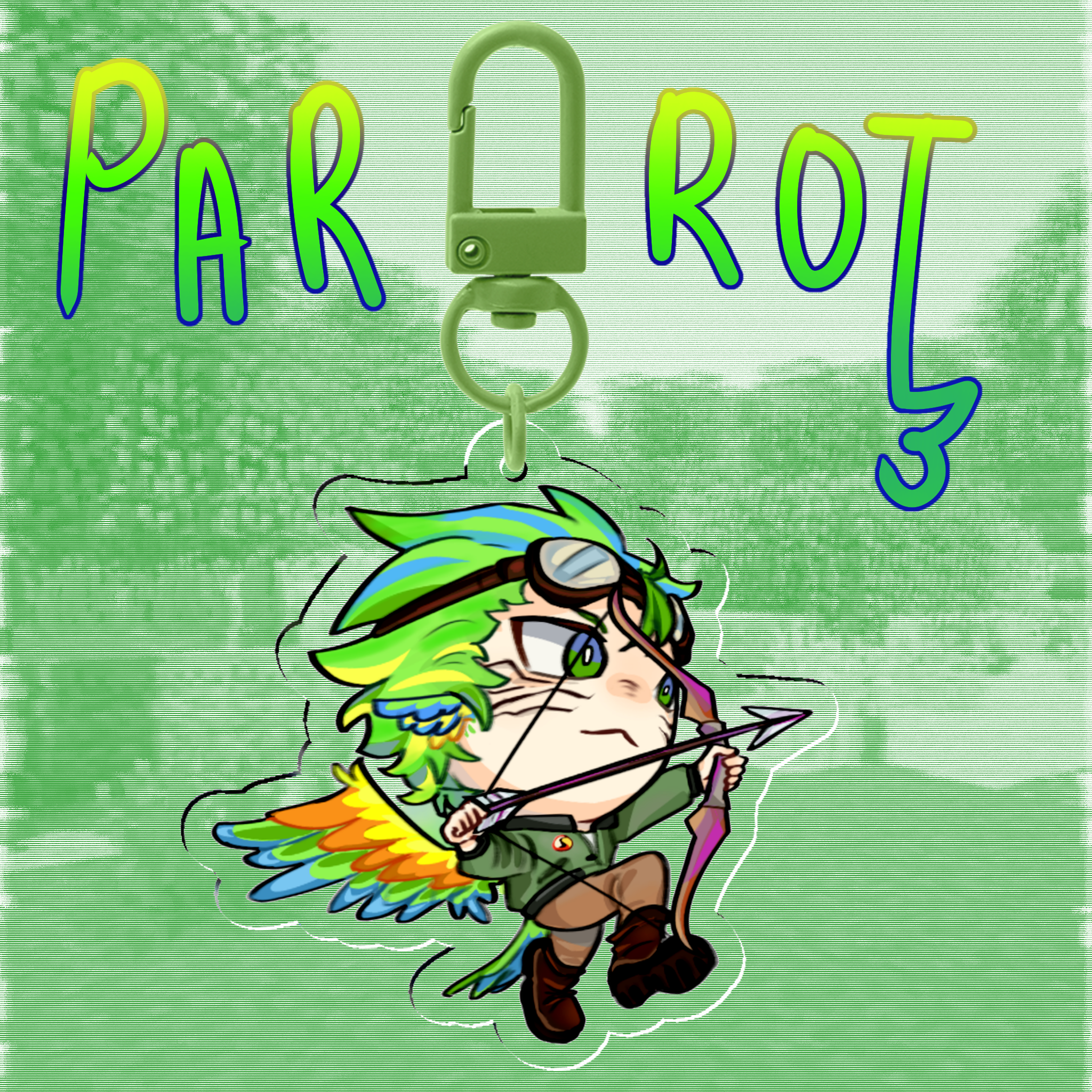 ParrotX2 Unstable Universe SMP acrylic keychain charm