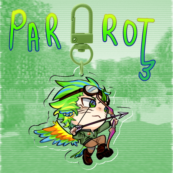 ParrotX2 Unstable Universe SMP acrylic keychain charm