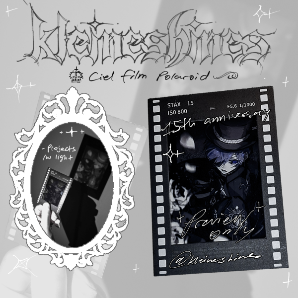Ciel Phantomhive Film Polaroid Photocard 