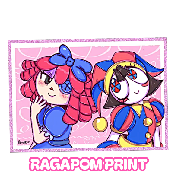 TADC Ragapom Art Board with pink glittered edges