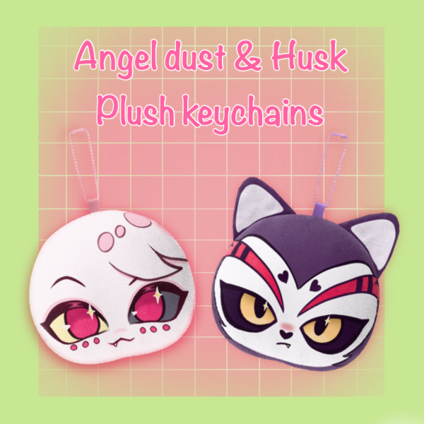 Huskerdust mochi plush keychains set