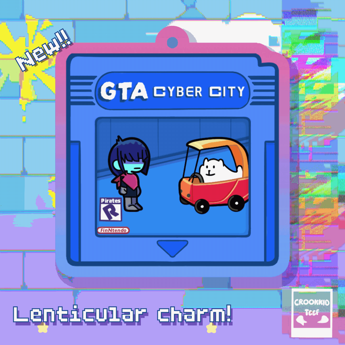 GTA Cyber City Lenticular Deltarune Charm