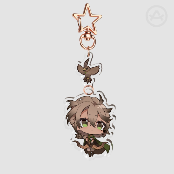 Chibi Vil and Plume Charm Keychain
