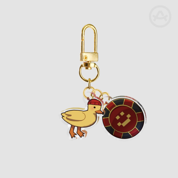 Duck and Quackity Coin Keychain