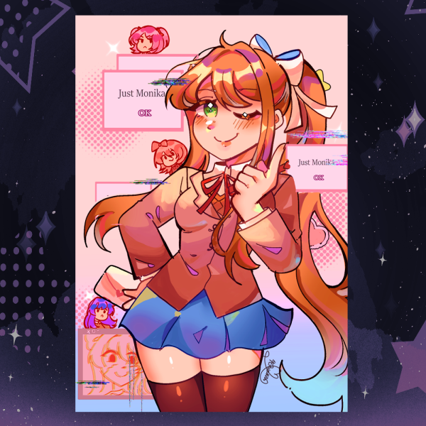 Monika DDLC || A4 Poster Print