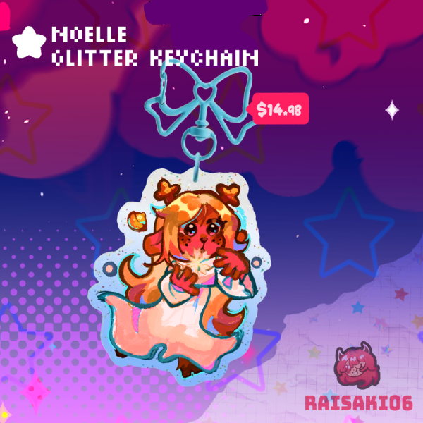 Susie Deltarune || Glitter Keychain