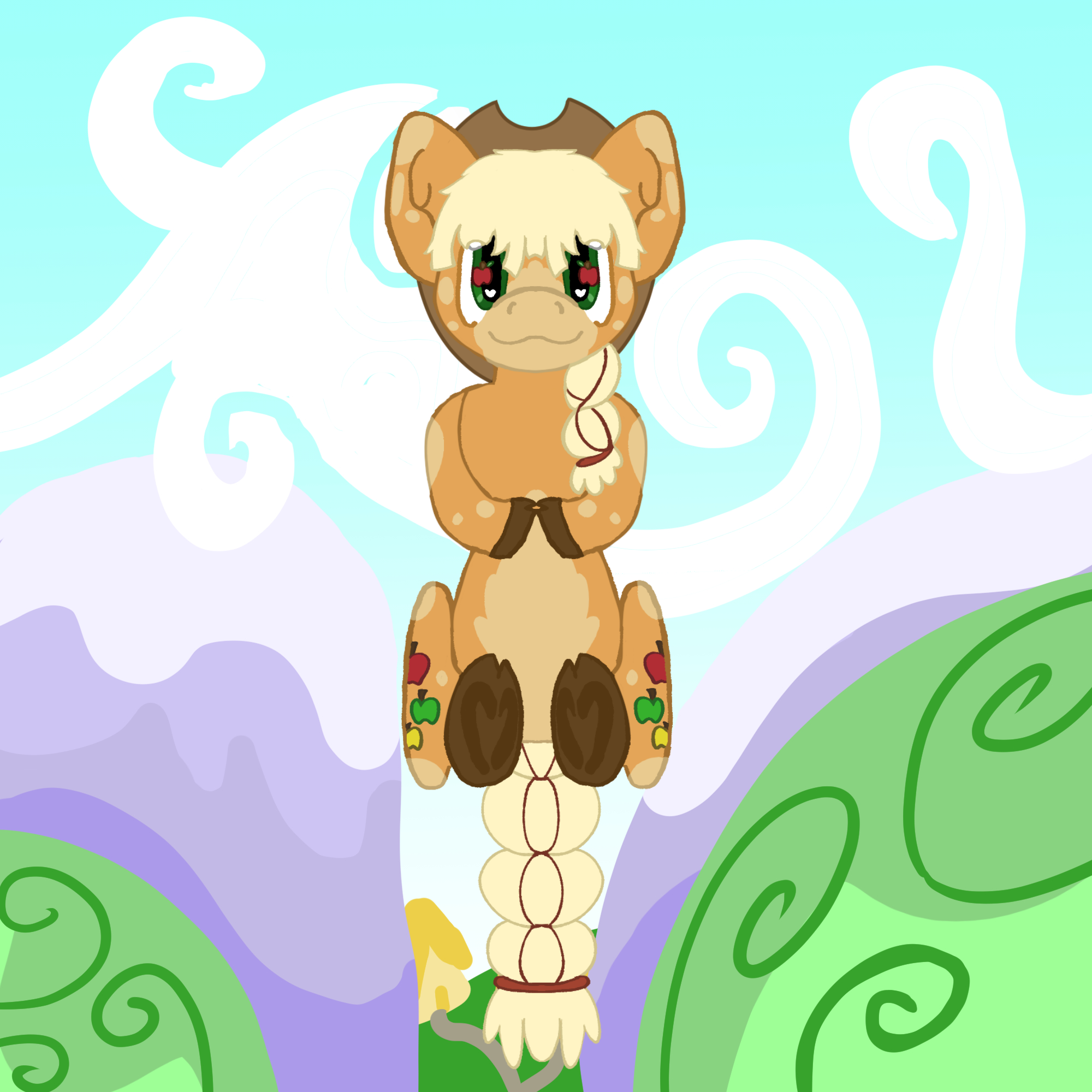 AppleJack Tail Keychain