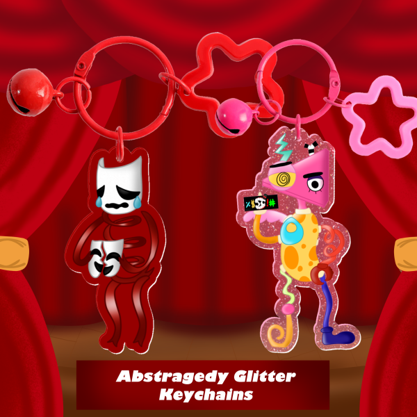 Abstragedy Glitter Keychains