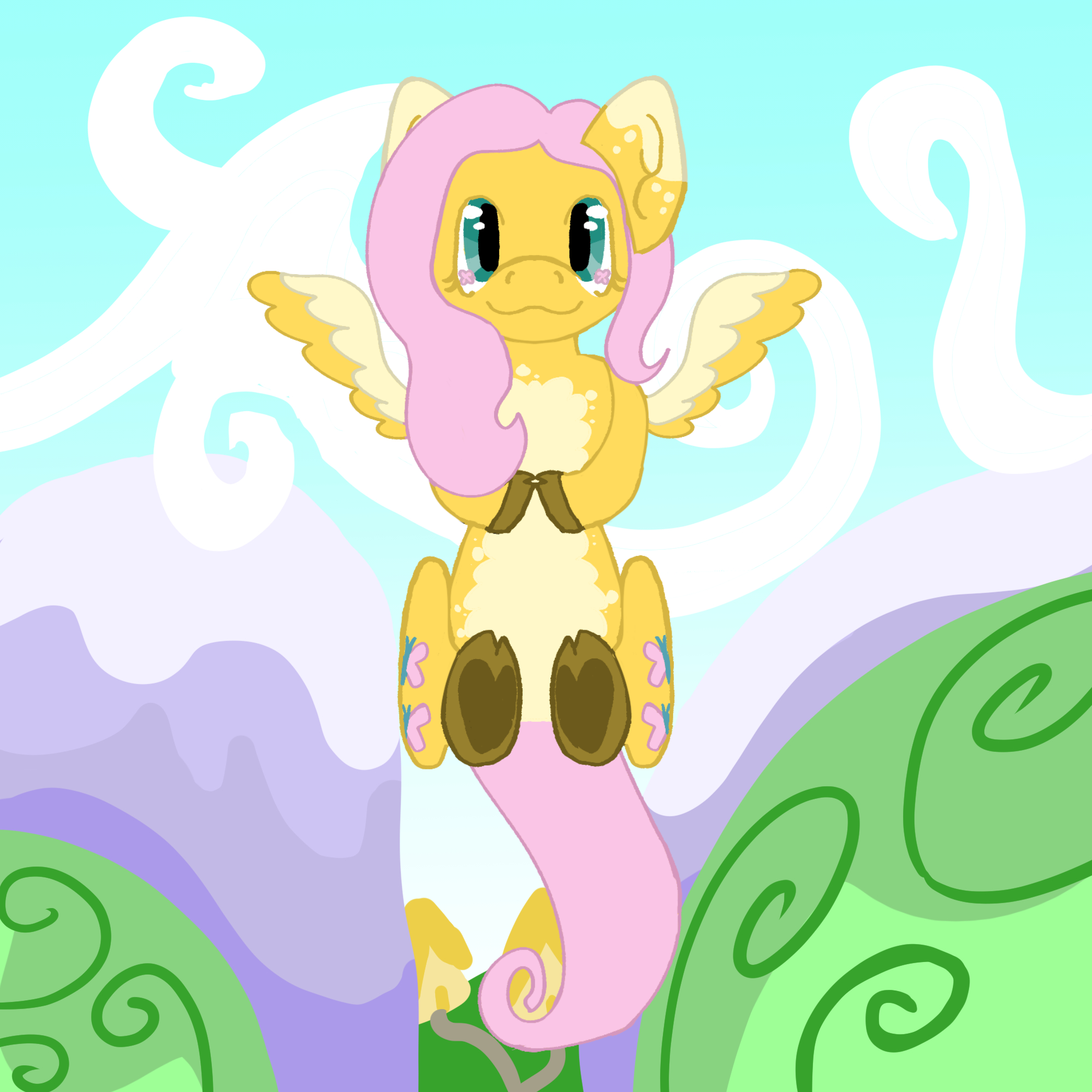 Fluttershy Tail Keychain